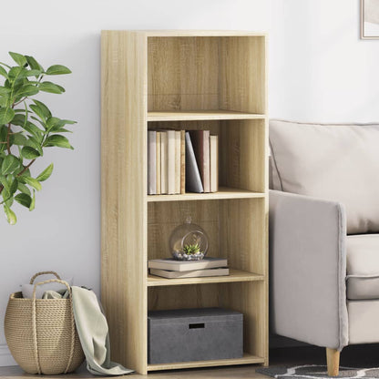 Hoge kast 50x41x124 cm bewerkt hout sonoma eikenkleurig