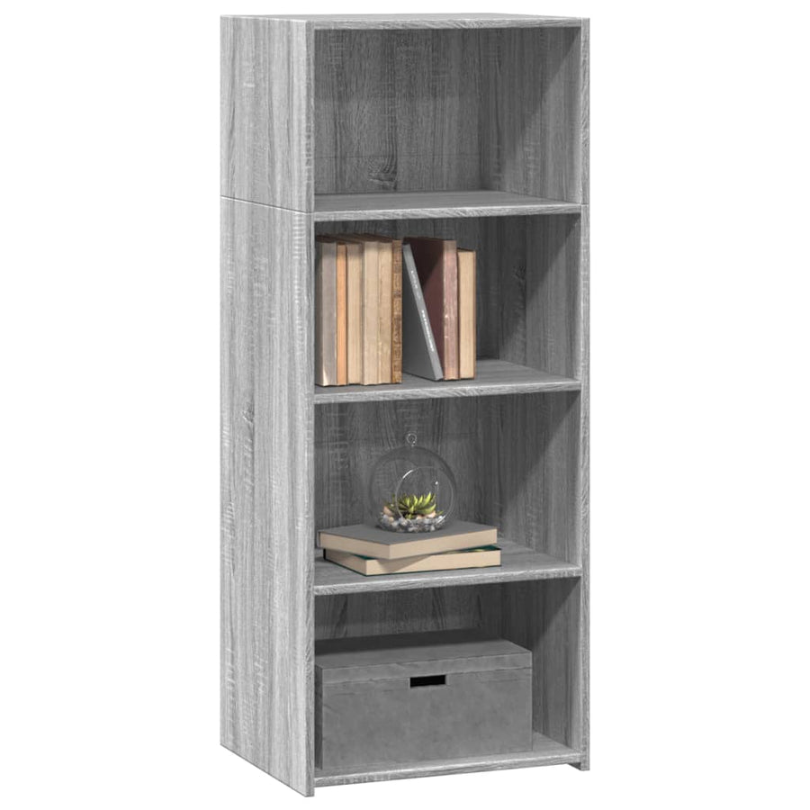 Hoge kast 50x41x124 cm bewerkt hout grijs sonoma eikenkleurig