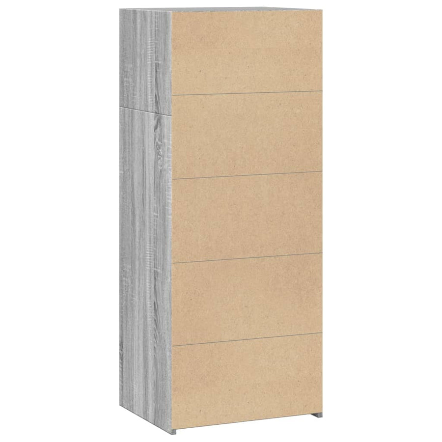 Hoge kast 50x41x124 cm bewerkt hout grijs sonoma eikenkleurig
