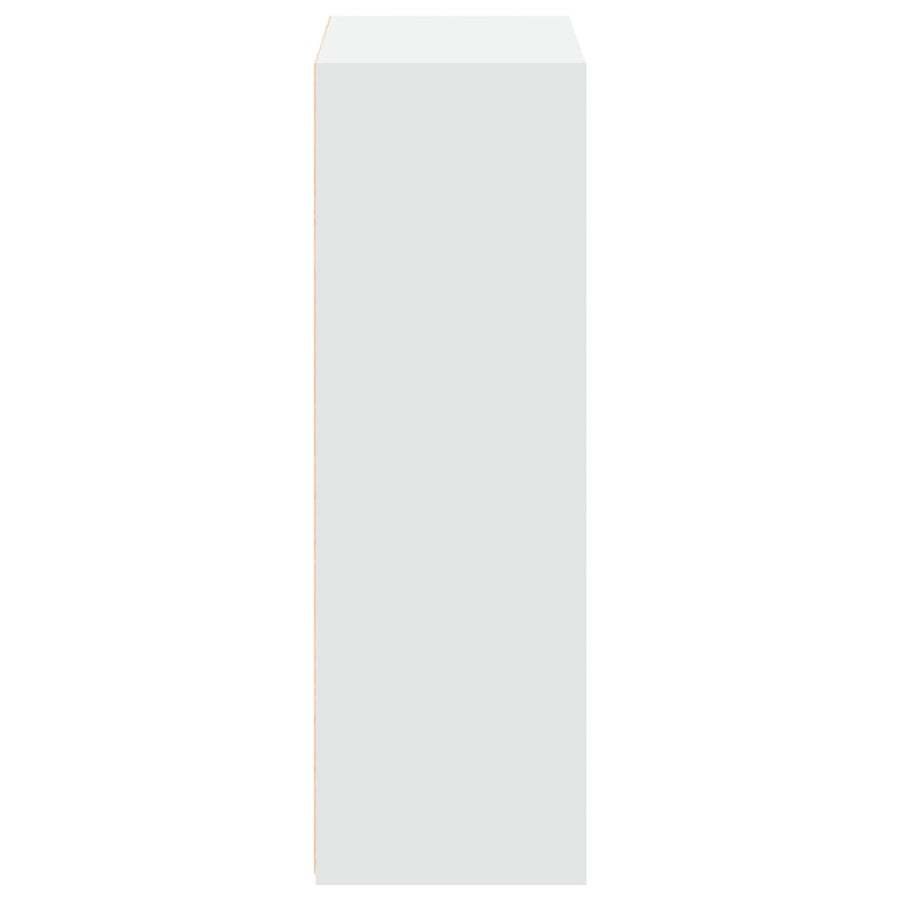 Hoge kast 70x41x124 cm bewerkt hout wit