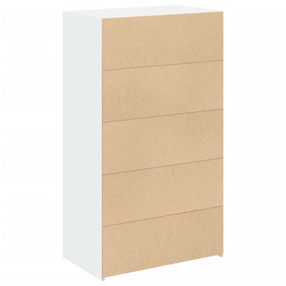 Hoge kast 70x41x124 cm bewerkt hout wit