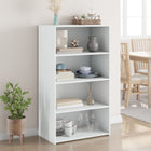 Hoge kast 70x41x124 cm bewerkt hout wit