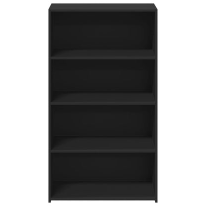 Hoge kast 70x41x124 cm bewerkt hout zwart