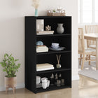 Tall cabinet 70x41x124 cm treated wood black