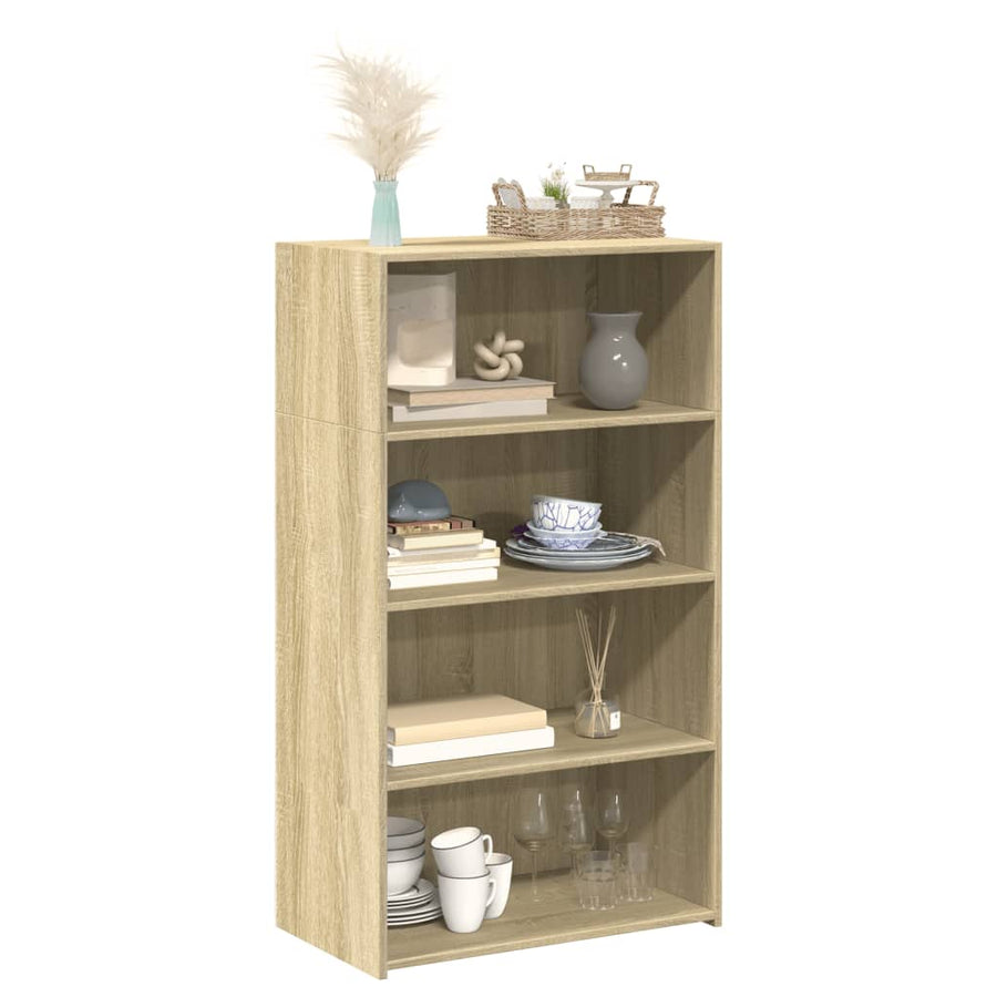 Hoge kast 70x41x124 cm bewerkt hout sonoma eikenkleurig