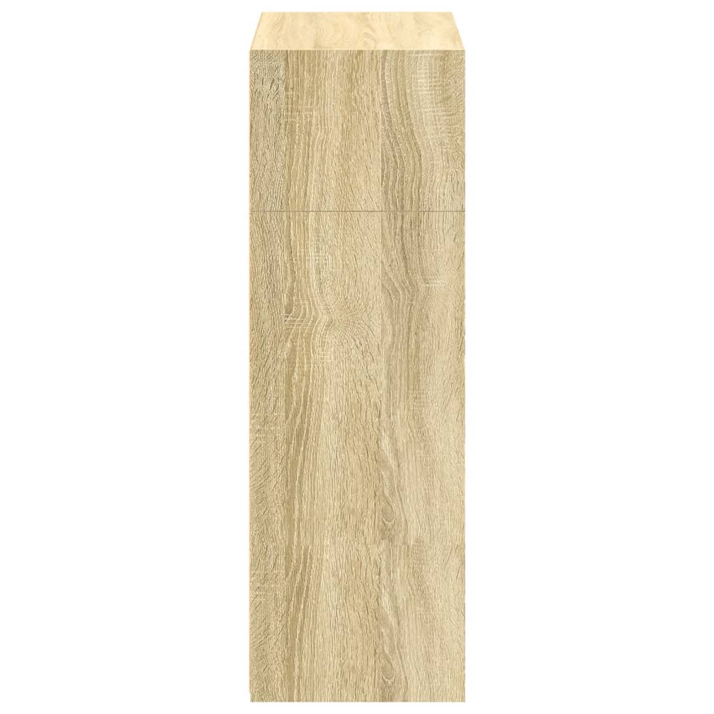 Hoge kast 70x41x124 cm bewerkt hout sonoma eikenkleurig