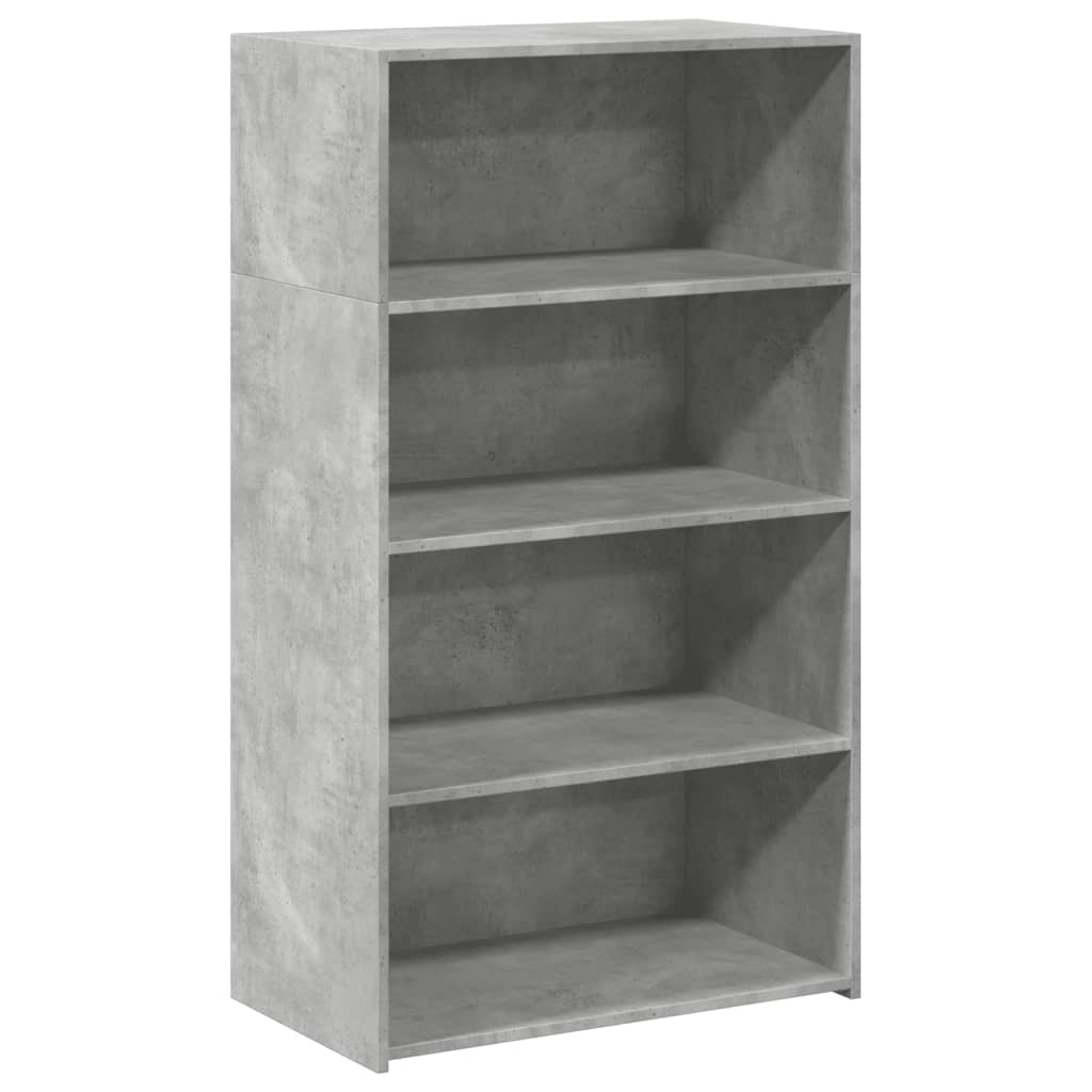Hoge kast 70x41x124 cm bewerkt hout betongrijs