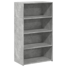 Hoge kast 70x41x124 cm bewerkt hout betongrijs