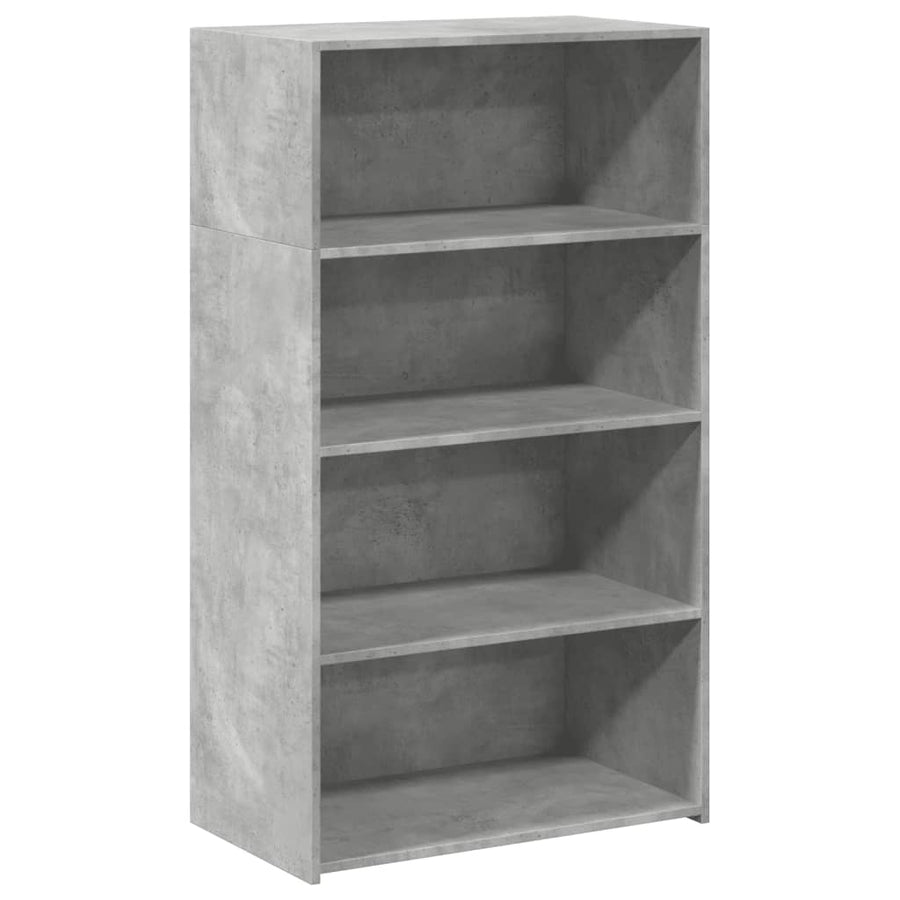 Hoge kast 70x41x124 cm bewerkt hout betongrijs