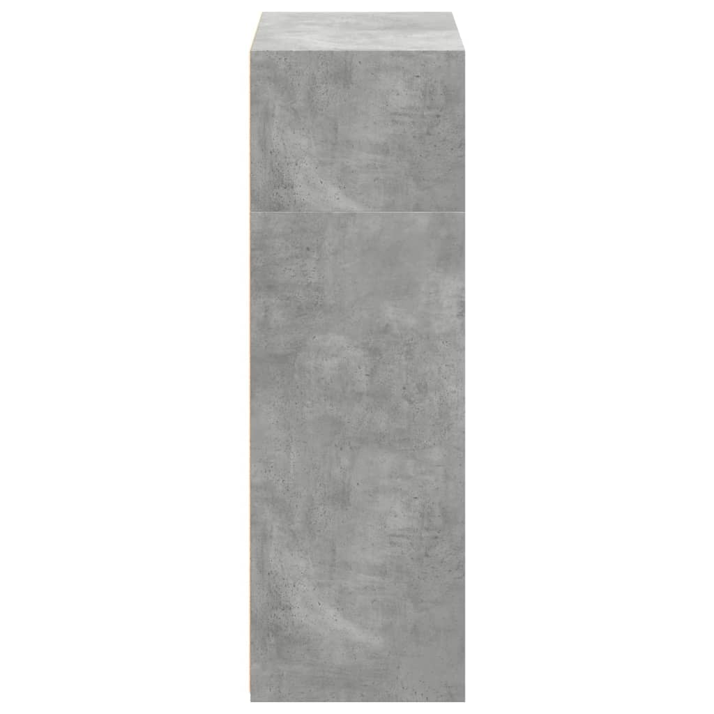 Hoge kast 70x41x124 cm bewerkt hout betongrijs