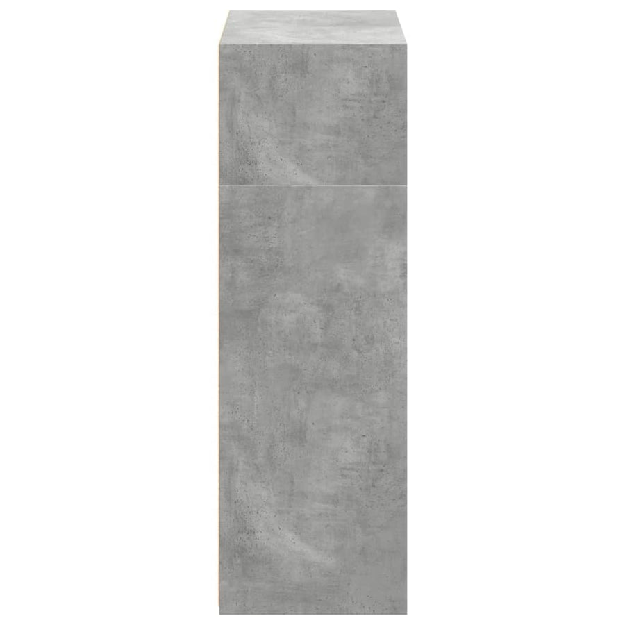 Hoge kast 70x41x124 cm bewerkt hout betongrijs