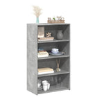 Hoge kast 70x41x124 cm betongrijs bewerkt hout