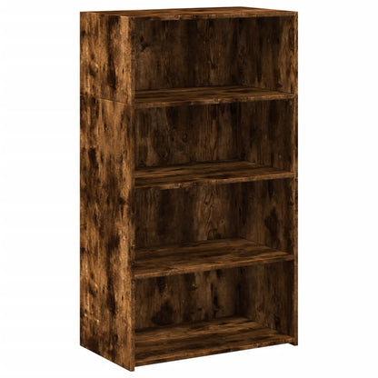 Hoge kast 70x41x124 cm bewerkt hout gerookt eikenkleurig