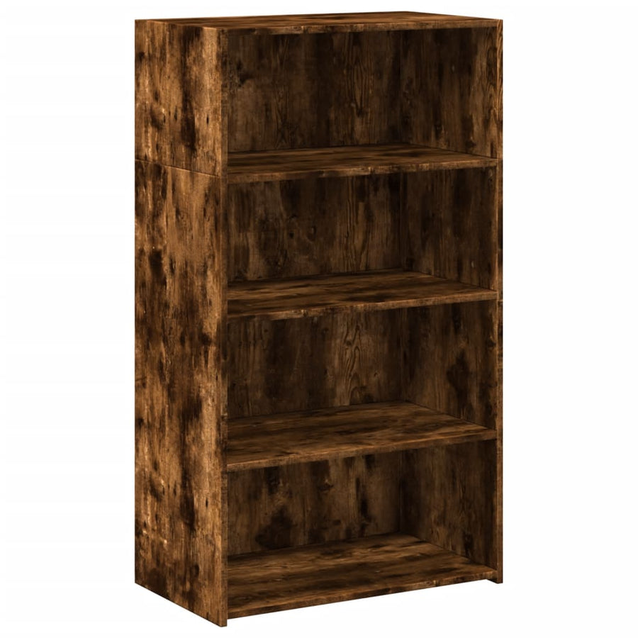 Hoge kast 70x41x124 cm bewerkt hout gerookt eikenkleurig
