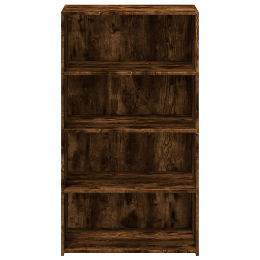 Hoge kast 70x41x124 cm bewerkt hout gerookt eikenkleurig