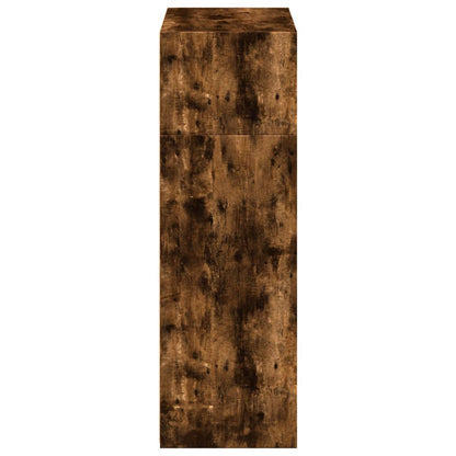 Hoge kast 70x41x124 cm bewerkt hout gerookt eikenkleurig