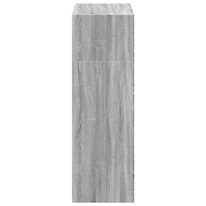 Hoge kast 70x41x124 cm bewerkt hout grijs sonoma eikenkleurig