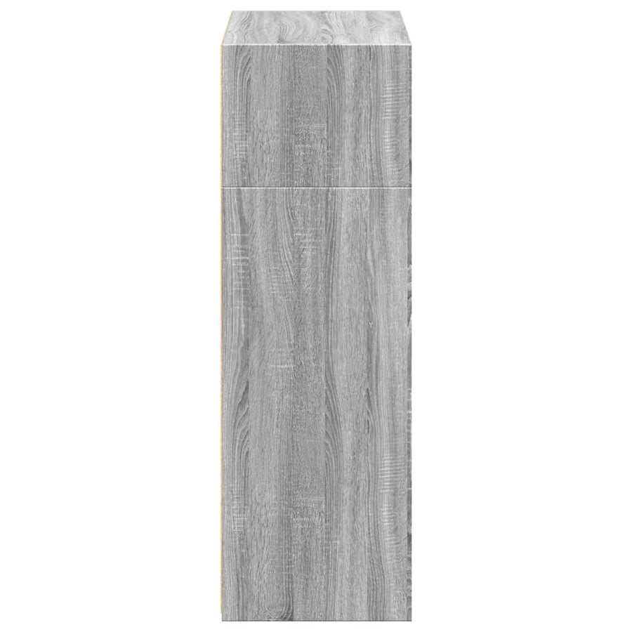 Hoge kast 70x41x124 cm bewerkt hout grijs sonoma eikenkleurig