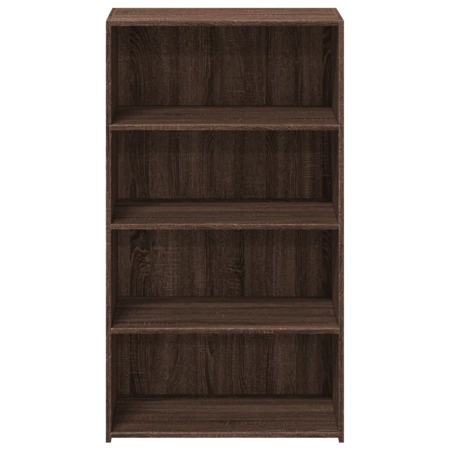 Hoge kast 70x41x124 cm bewerkt hout bruin eikenkleur
