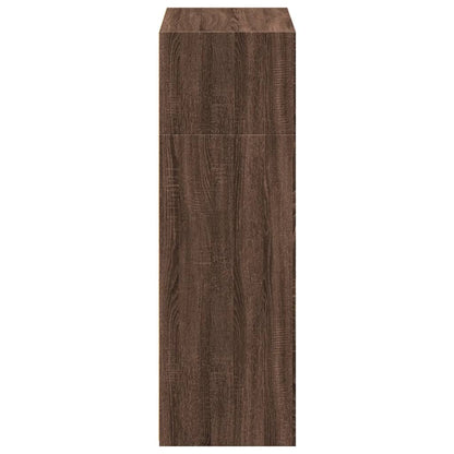 Hoge kast 70x41x124 cm bewerkt hout bruin eikenkleur