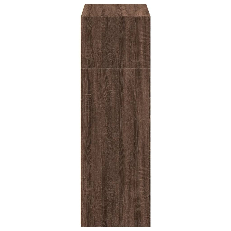 Hoge kast 70x41x124 cm bewerkt hout bruin eikenkleur