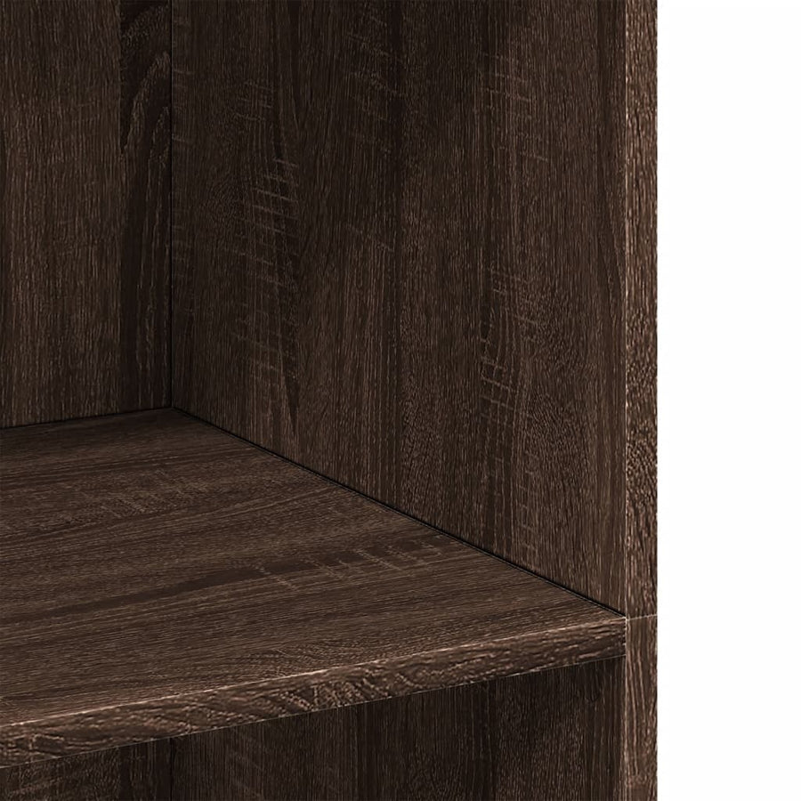 Hoge kast 70x41x124 cm bewerkt hout bruin eikenkleur
