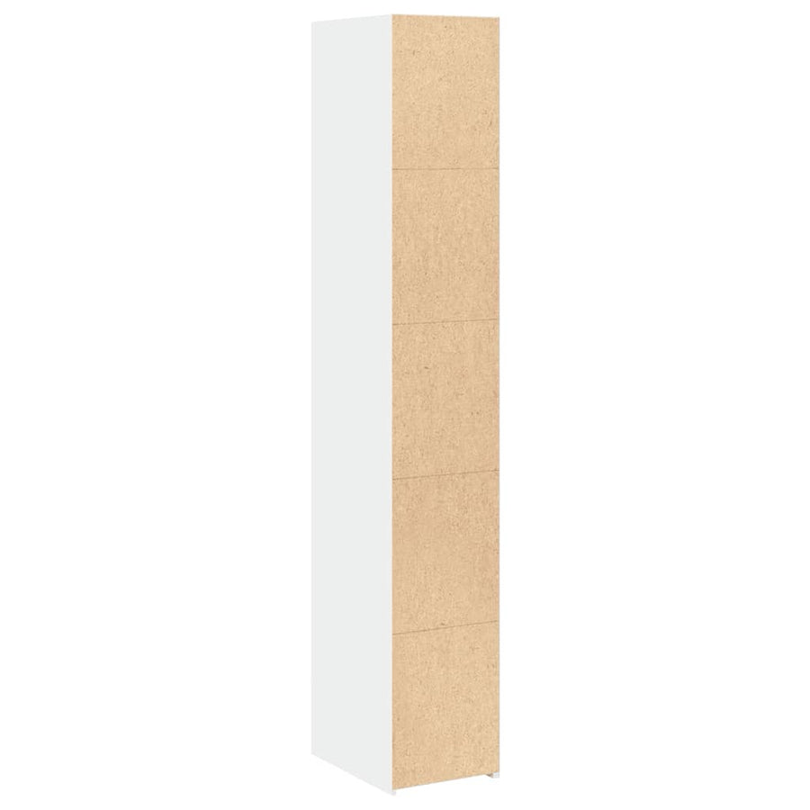 Hoge Kast 30X41X185 Cm Bewerkt Hout Wit