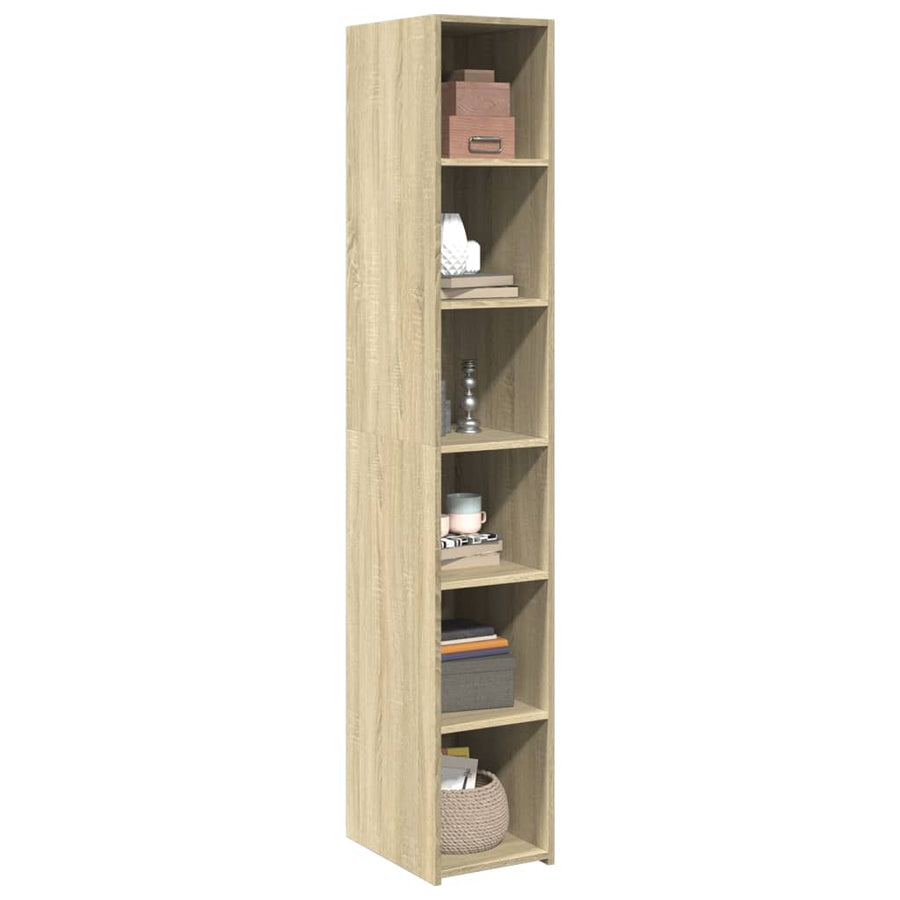 Hoge Kast 30X41X185 Cm Bewerkt Hout Kleurig Sonoma eiken