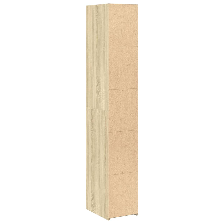 Hoge Kast 30X41X185 Cm Bewerkt Hout Kleurig Sonoma eiken