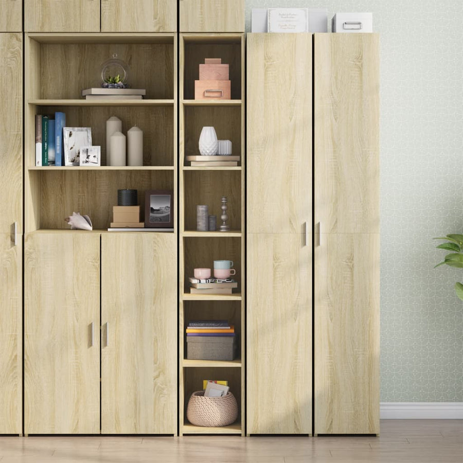 Hoge Kast 30X41X185 Cm Bewerkt Hout Kleurig Sonoma eiken
