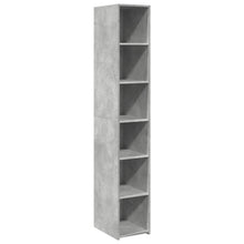 Hoge kast 30x41x185 cm bewerkt hout betongrijs
