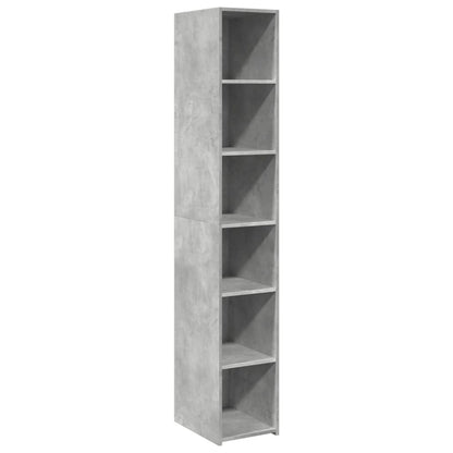 Hoge kast 30x41x185 cm bewerkt hout betongrijs