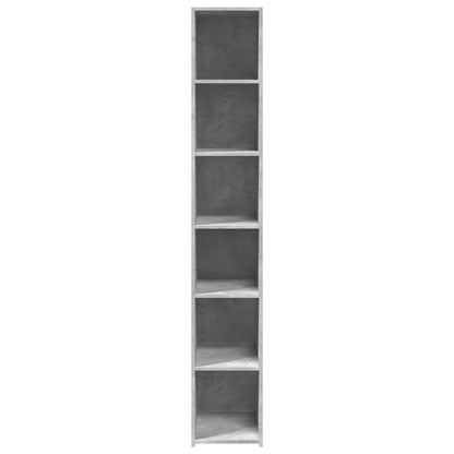 Hoge kast 30x41x185 cm bewerkt hout betongrijs