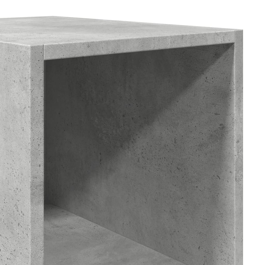 Hoge kast 30x41x185 cm bewerkt hout betongrijs