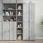 Tall cabinet 30x41x185 cm treated wood concrete grey