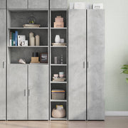 Hoge kast 30x41x185 cm bewerkt hout betongrijs