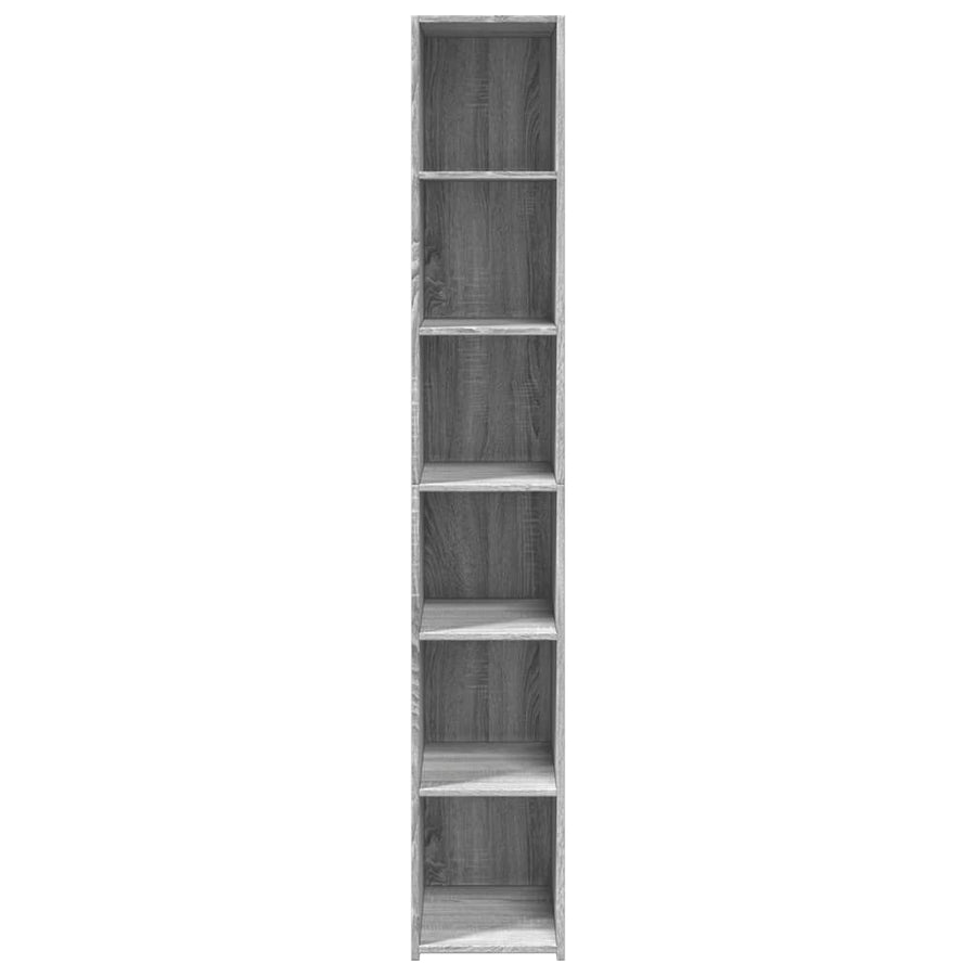 Hoge kast 30x41x185 cm bewerkt hout grijs sonoma eikenkleurig