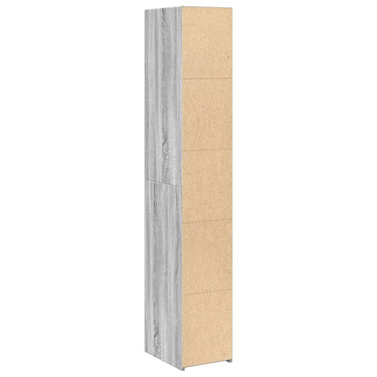 Hoge kast 30x41x185 cm bewerkt hout grijs sonoma eikenkleurig