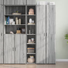 Hoge kast 30x41x185 cm grijs bewerkt hout