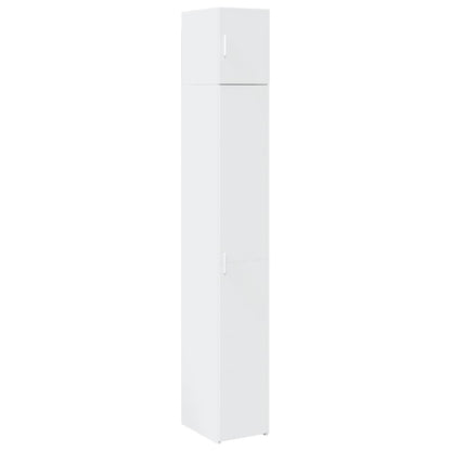 Opbergkast smal 30x42,5x225 cm bewerkt hout wit