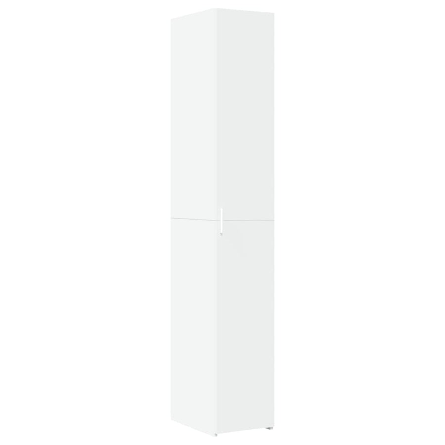 Opbergkast smal 30x42,5x225 cm bewerkt hout wit