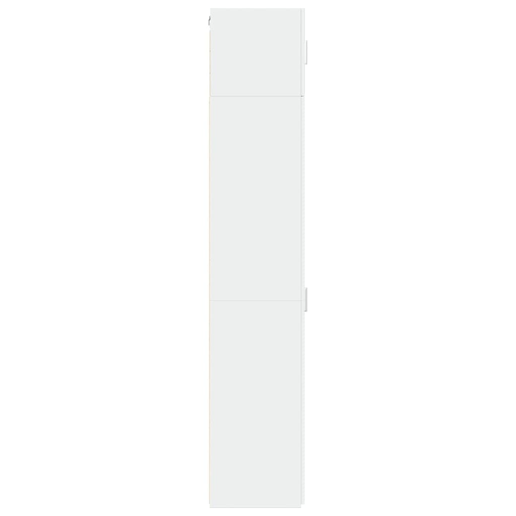Opbergkast smal 30x42,5x225 cm bewerkt hout wit