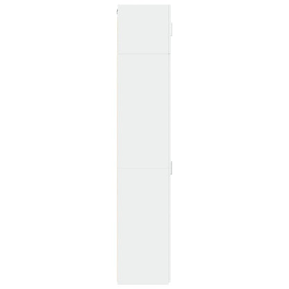 Opbergkast smal 30x42,5x225 cm bewerkt hout wit