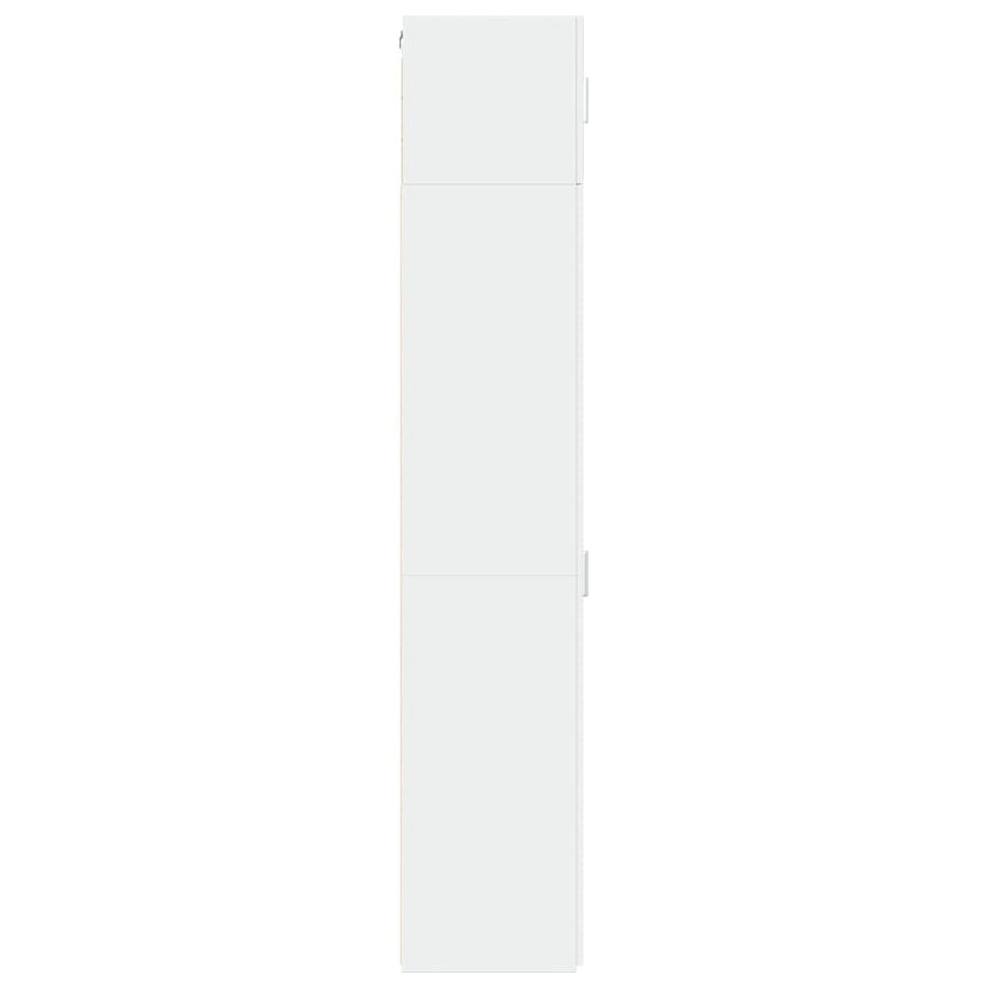 Opbergkast smal 30x42,5x225 cm bewerkt hout wit