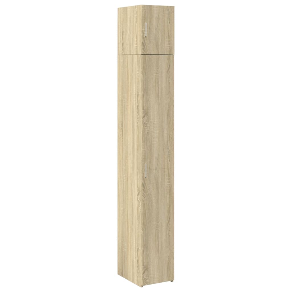 Opbergkast smal 30x42,5x225 cm bewerkt hout sonoma eikenkleurig