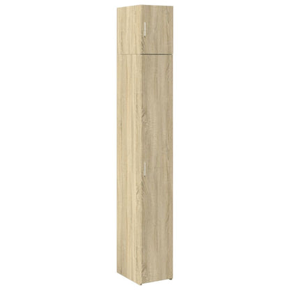 Opbergkast smal 30x42,5x225 cm bewerkt hout sonoma eikenkleurig