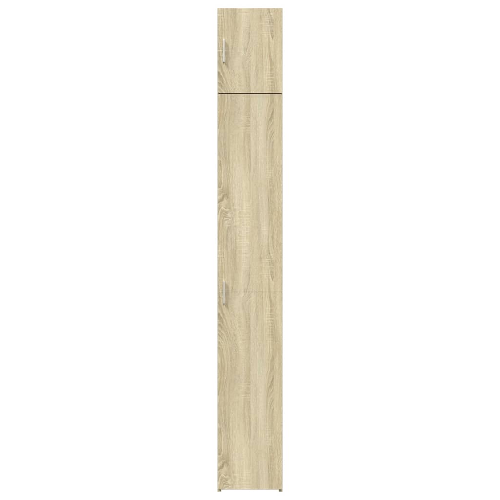 Opbergkast smal 30x42,5x225 cm bewerkt hout sonoma eikenkleurig