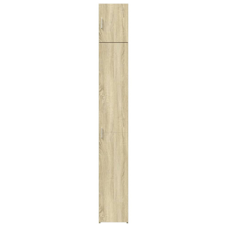 Opbergkast smal 30x42,5x225 cm bewerkt hout sonoma eikenkleurig