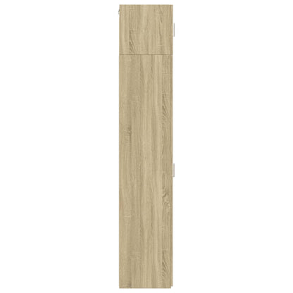 Opbergkast smal 30x42,5x225 cm bewerkt hout sonoma eikenkleurig