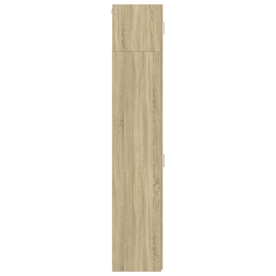 Opbergkast smal 30x42,5x225 cm bewerkt hout sonoma eikenkleurig